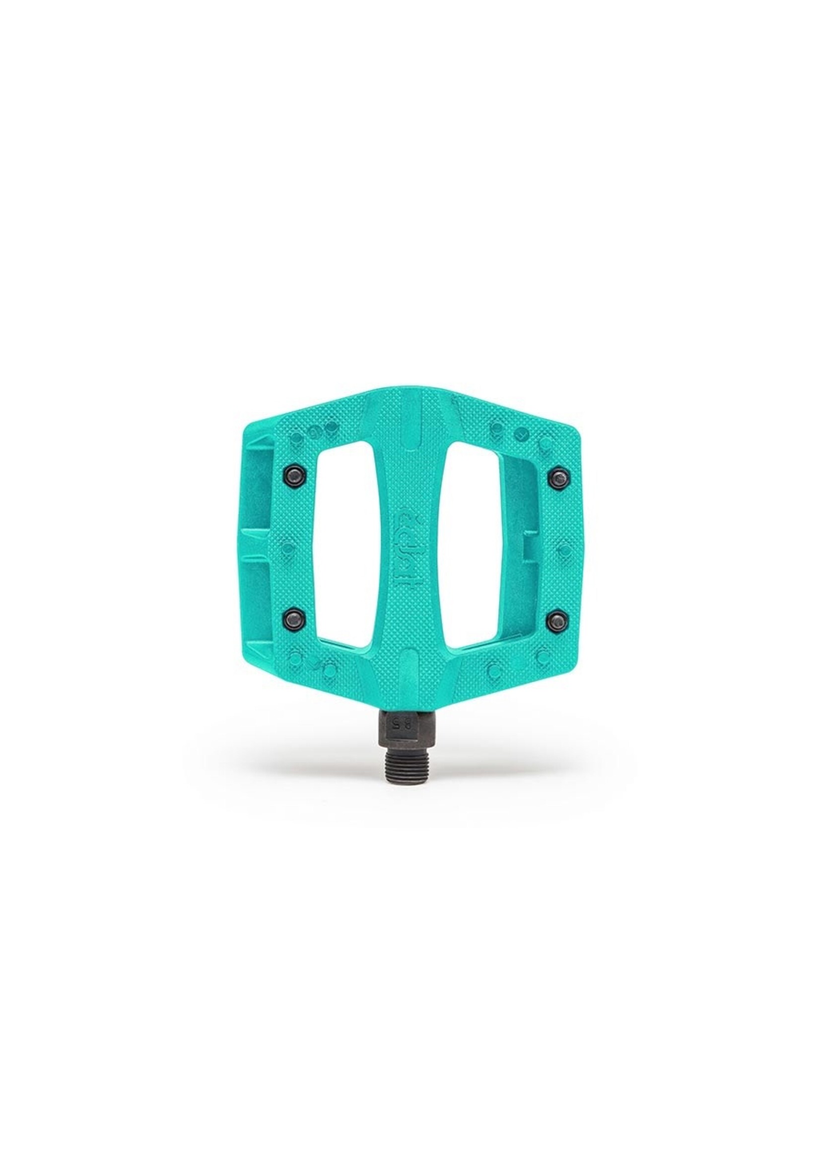 Eclat Eclat, Contra, Platform Pedals, Body: Nylon, Spindle: Cr-Mo, 9/16'', Turquoise, Pair