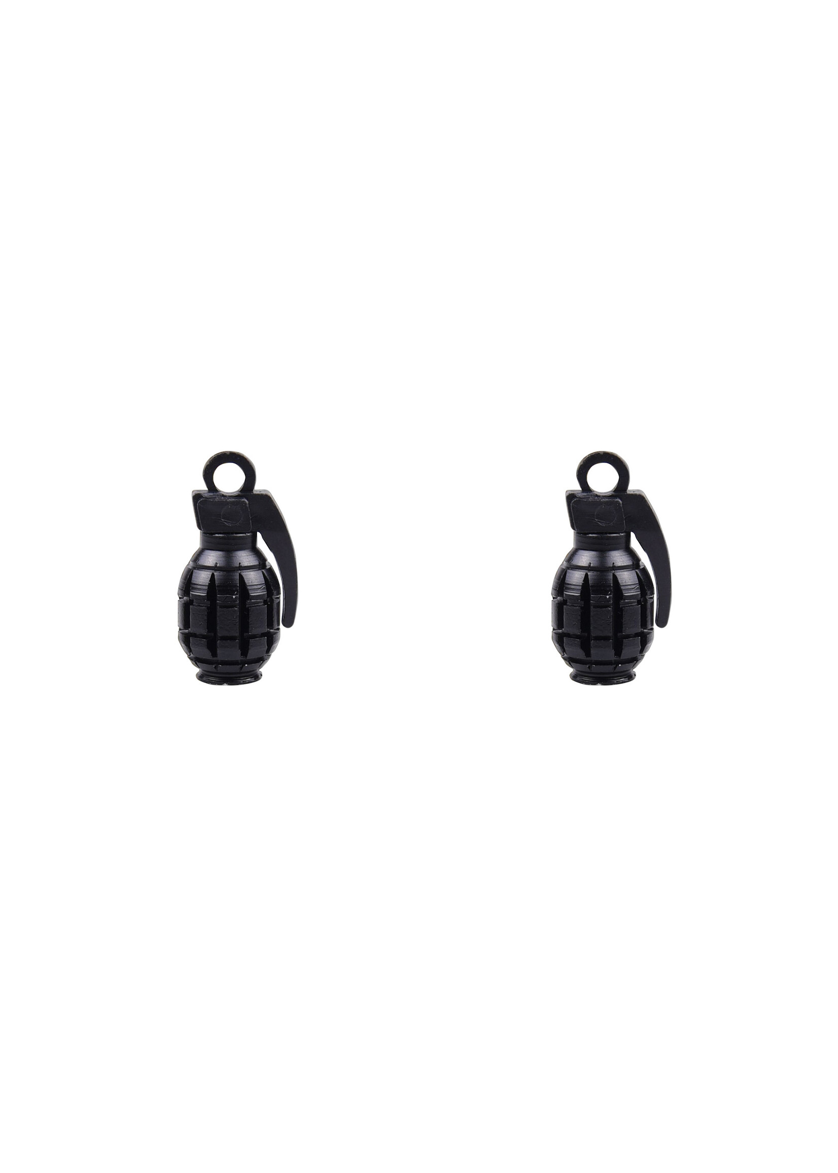 TRIK TOPZ Valve Caps Triktopz Grenade Bk 1Pr/Pk