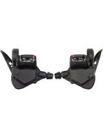 Microshift microSHIFT TS38 Thumb-Tap Shifter Set - 7 Speed, Triple, Optical Gear Indicator, Shimano Compatible
