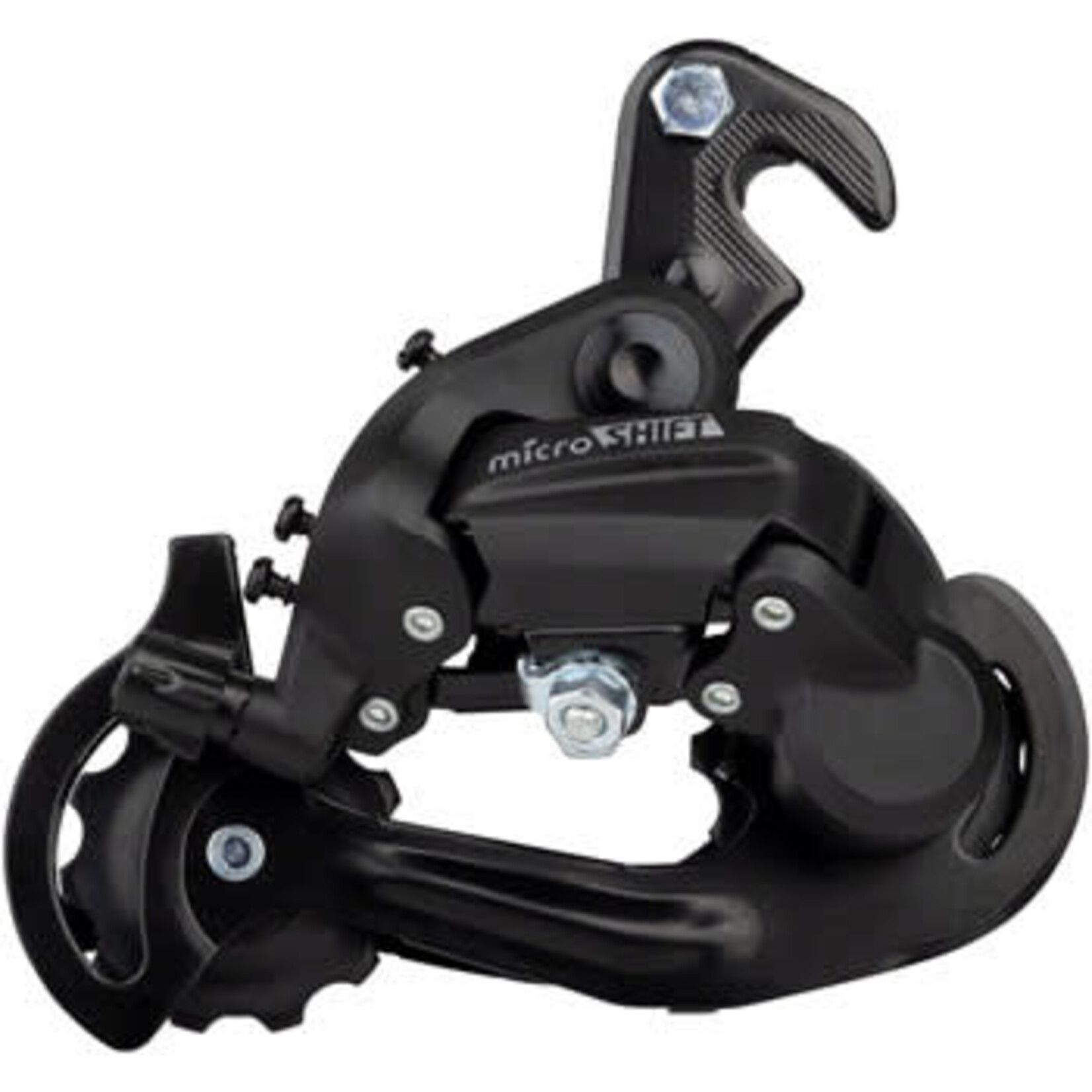 Microshift MicroSHIFT M21 Rear Derailleur - 6,7 Speed, Short Cage, Dropout Claw Hanger, Black