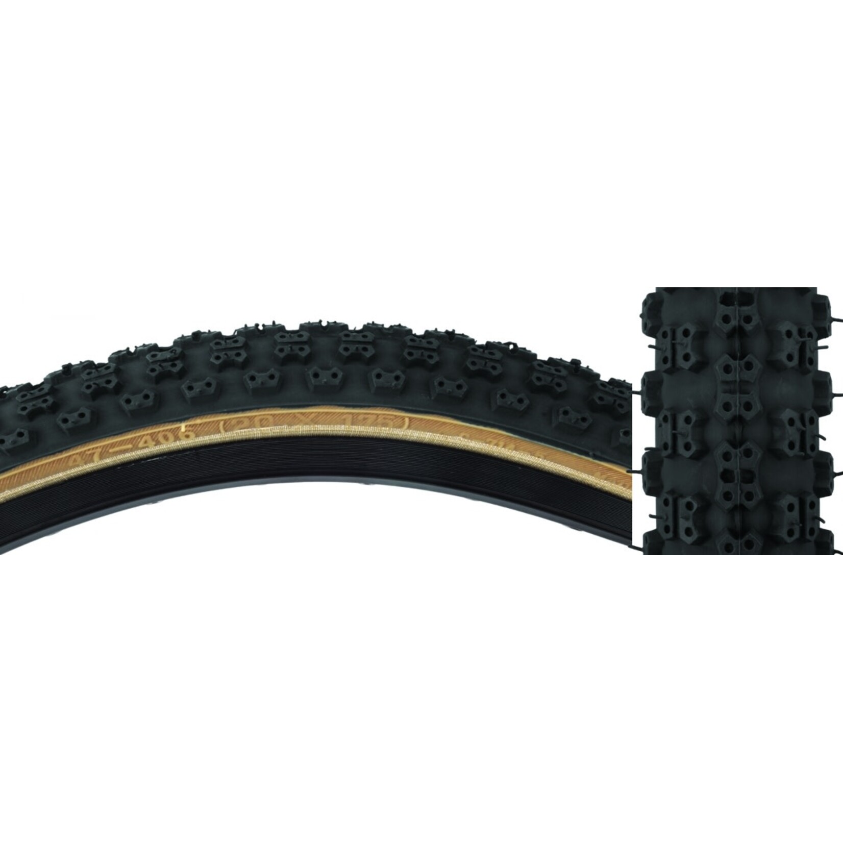 SUNLITE Orig. Cheng BMX Tan Wall MX Tire, Che