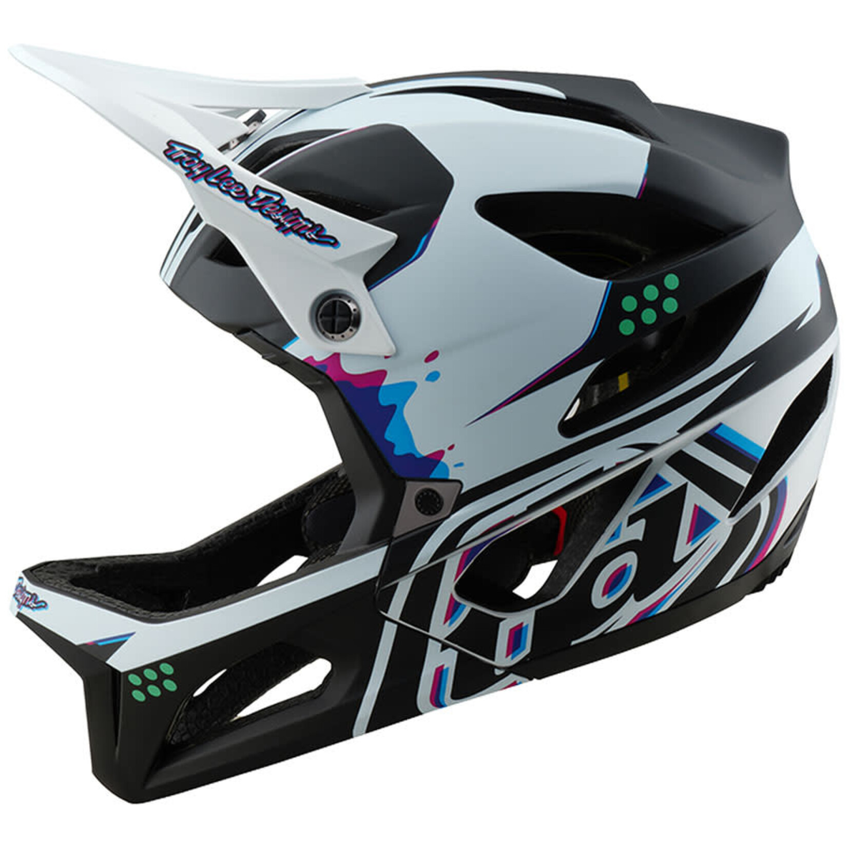 Troy Lee Design Troy Lee Designs Stage Helmet – Trooper White, Medium/Large