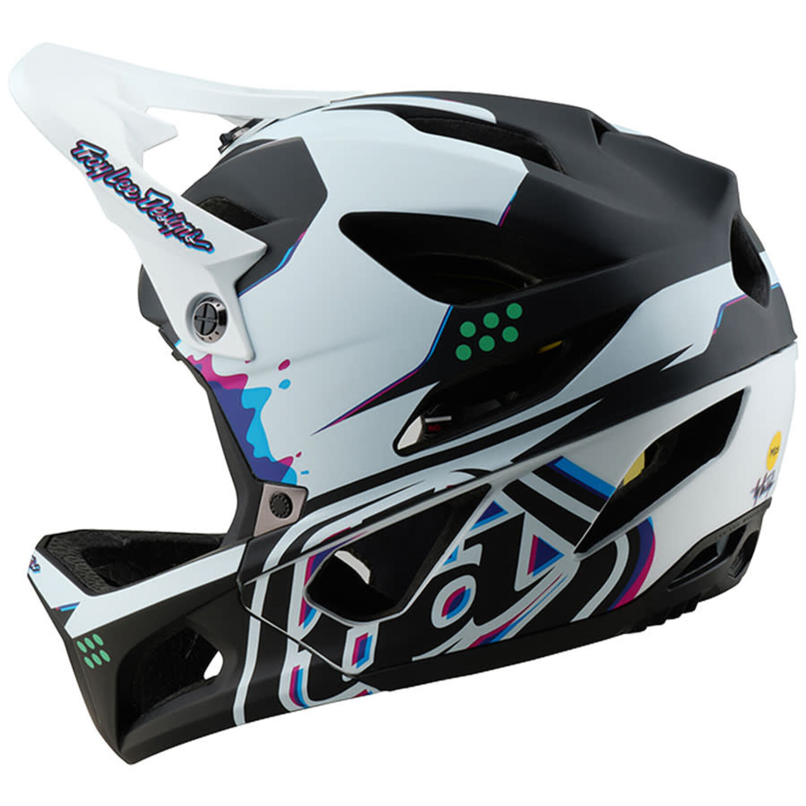 Troy Lee Design Troy Lee Designs Stage Helmet – Trooper White, Medium/Large