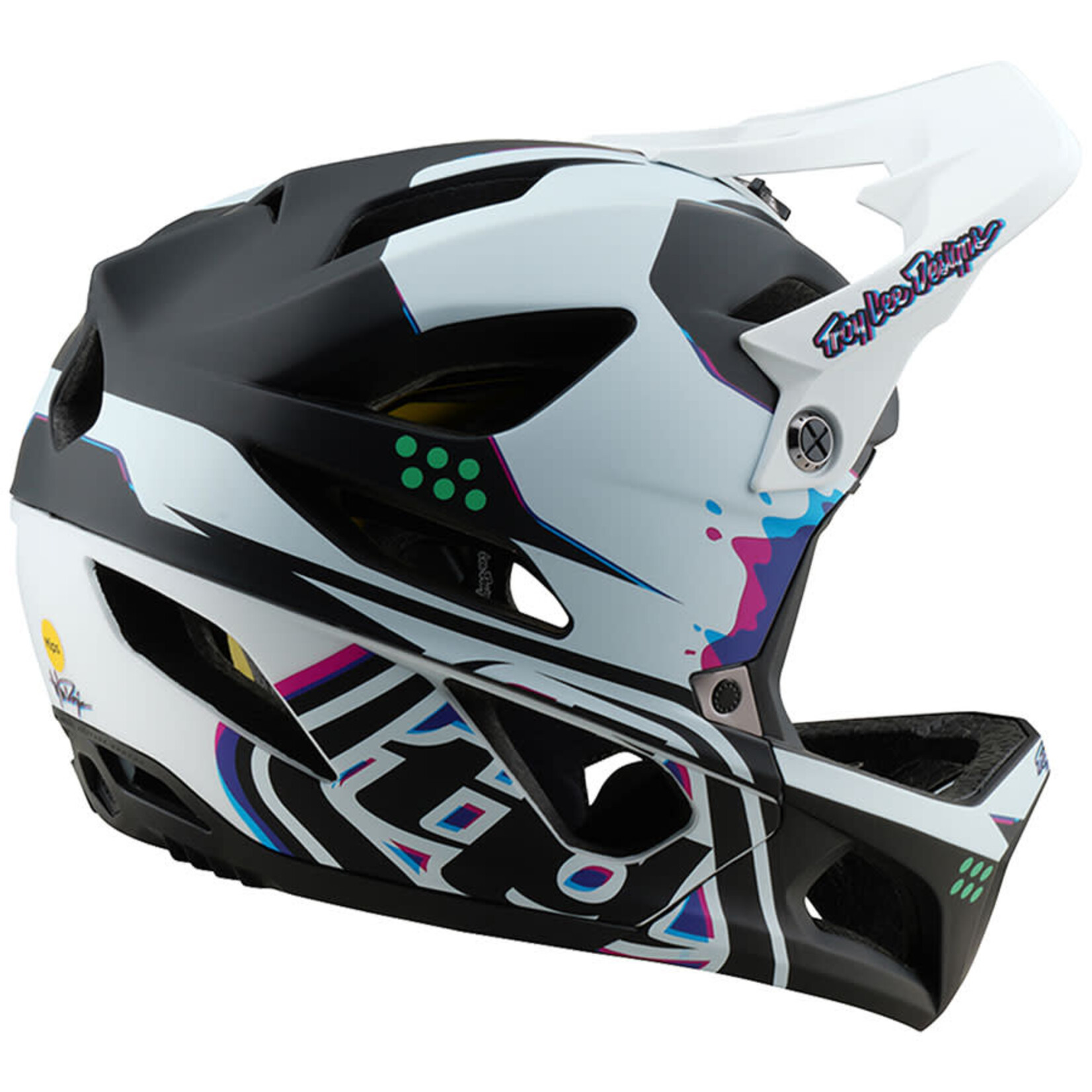 Troy Lee Design Troy Lee Designs Stage Helmet – Trooper White, Medium/Large