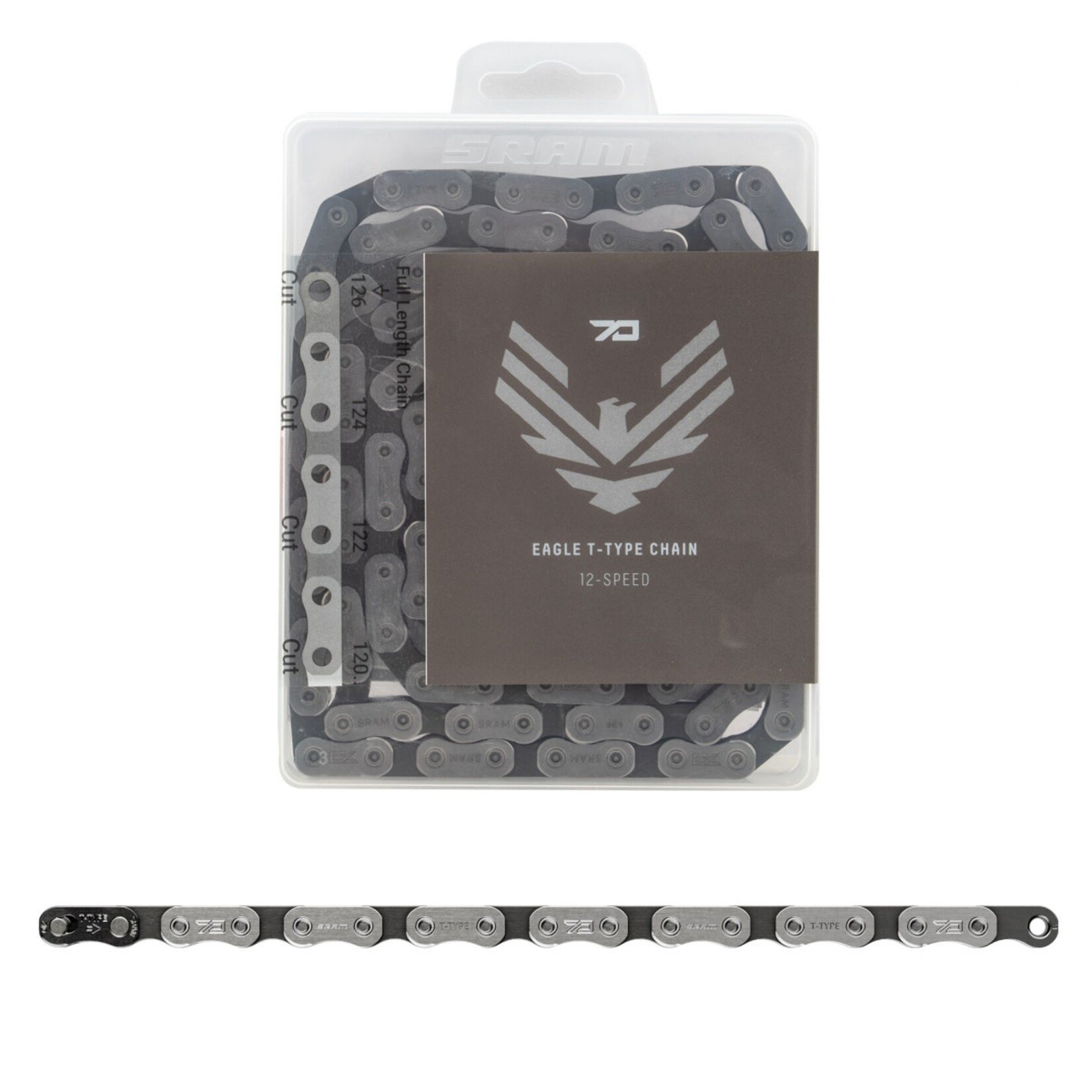 SRAM Sram Eagle 70 Chain, 12S Sl 126L T-Type Solid Pin Powerlock