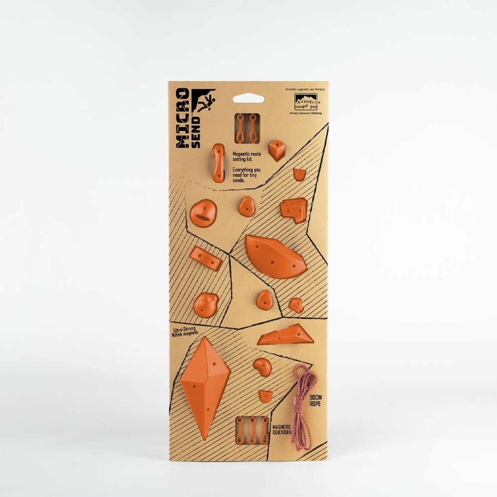 Matador Micro Send Rock Climbing Magnets, Orange
