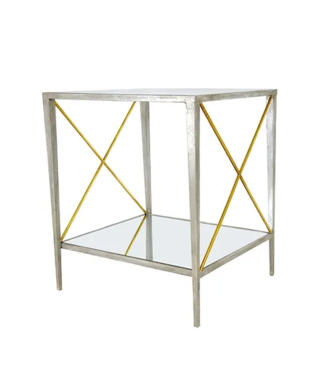 Zeugma Gold Square Side Table