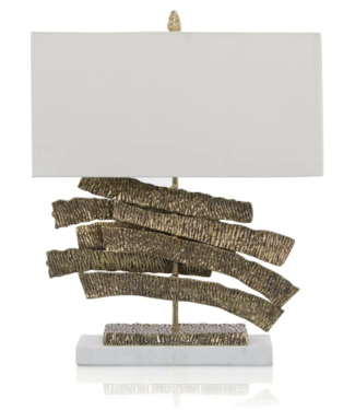 John Richard Brass Crinkle  Lamp