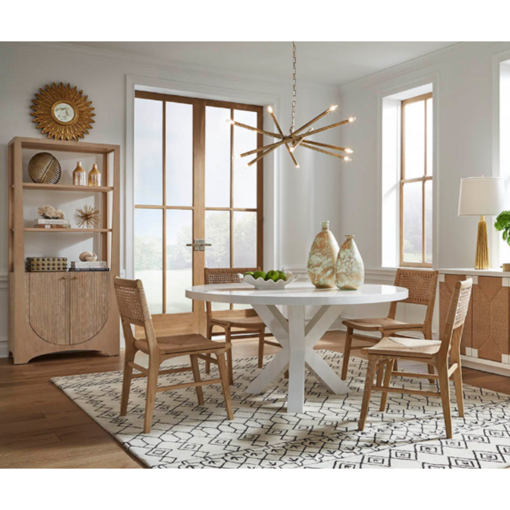 Worlds Away Lacquer Round Dining Table