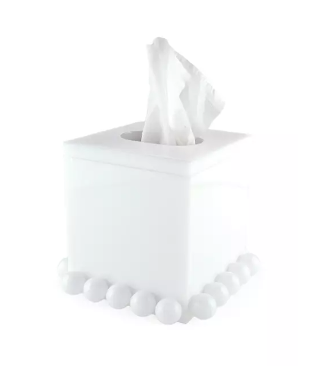 Tizo White Lucite Tissue Box