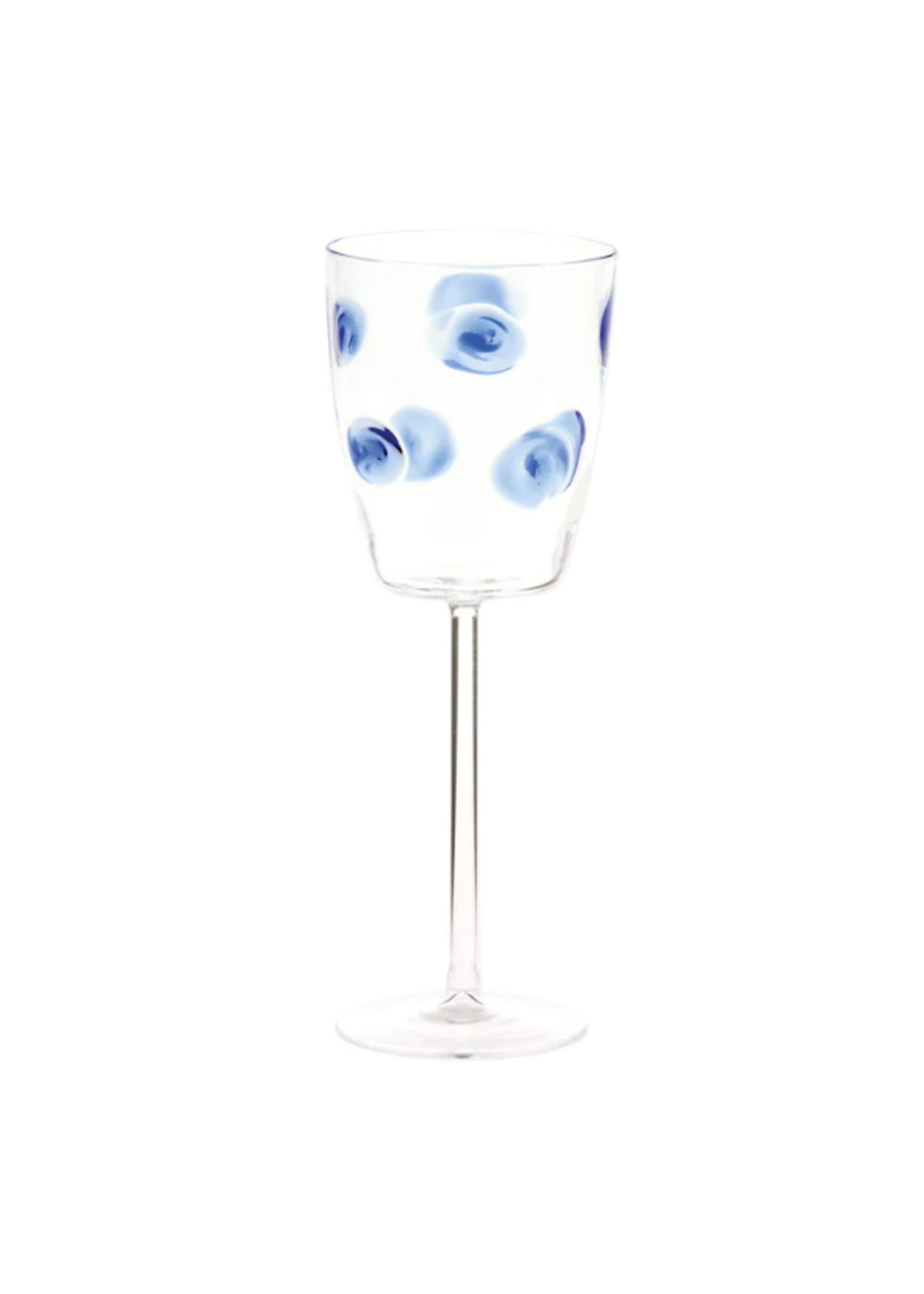 Drop Blue Wine Glass