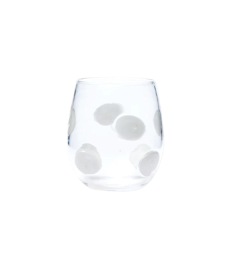 Vietri Drop White Stemless Wine Glass
