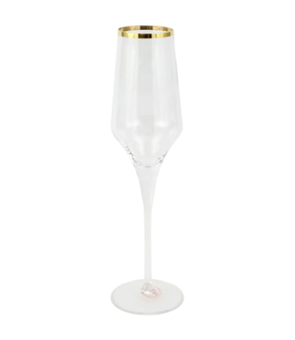 Vietri Contessa Gold Champagne Glass