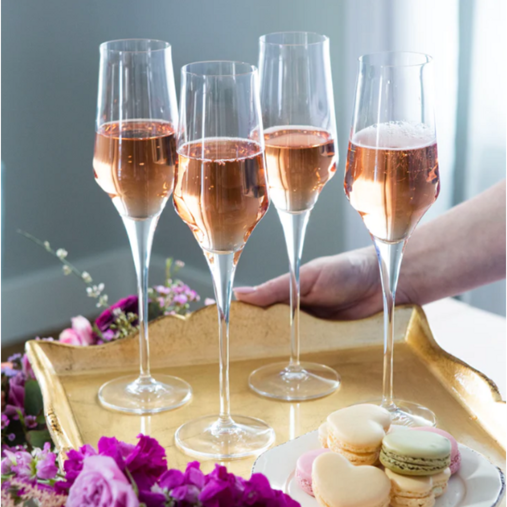 Vietri Contessa Clear Champagne Glass