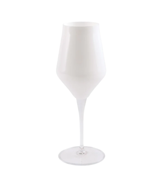 Vietri Contessa White Water Glass