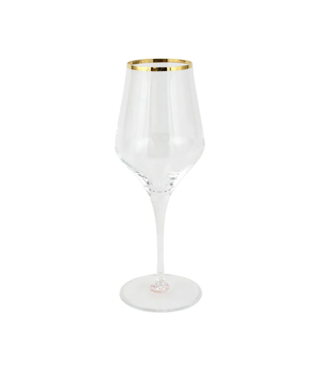 Vietri Contessa Gold Water Glass