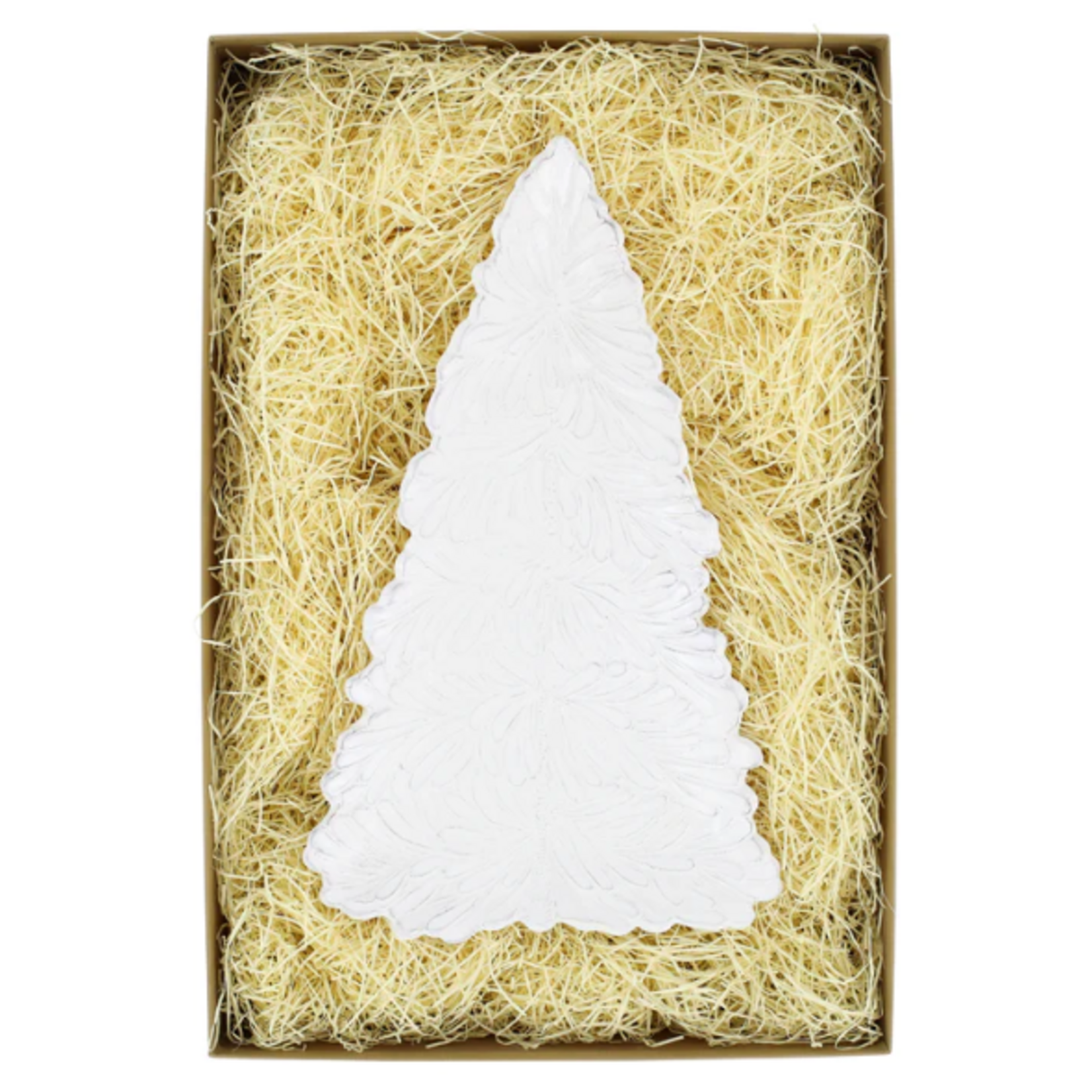 White Figural Tree Platter