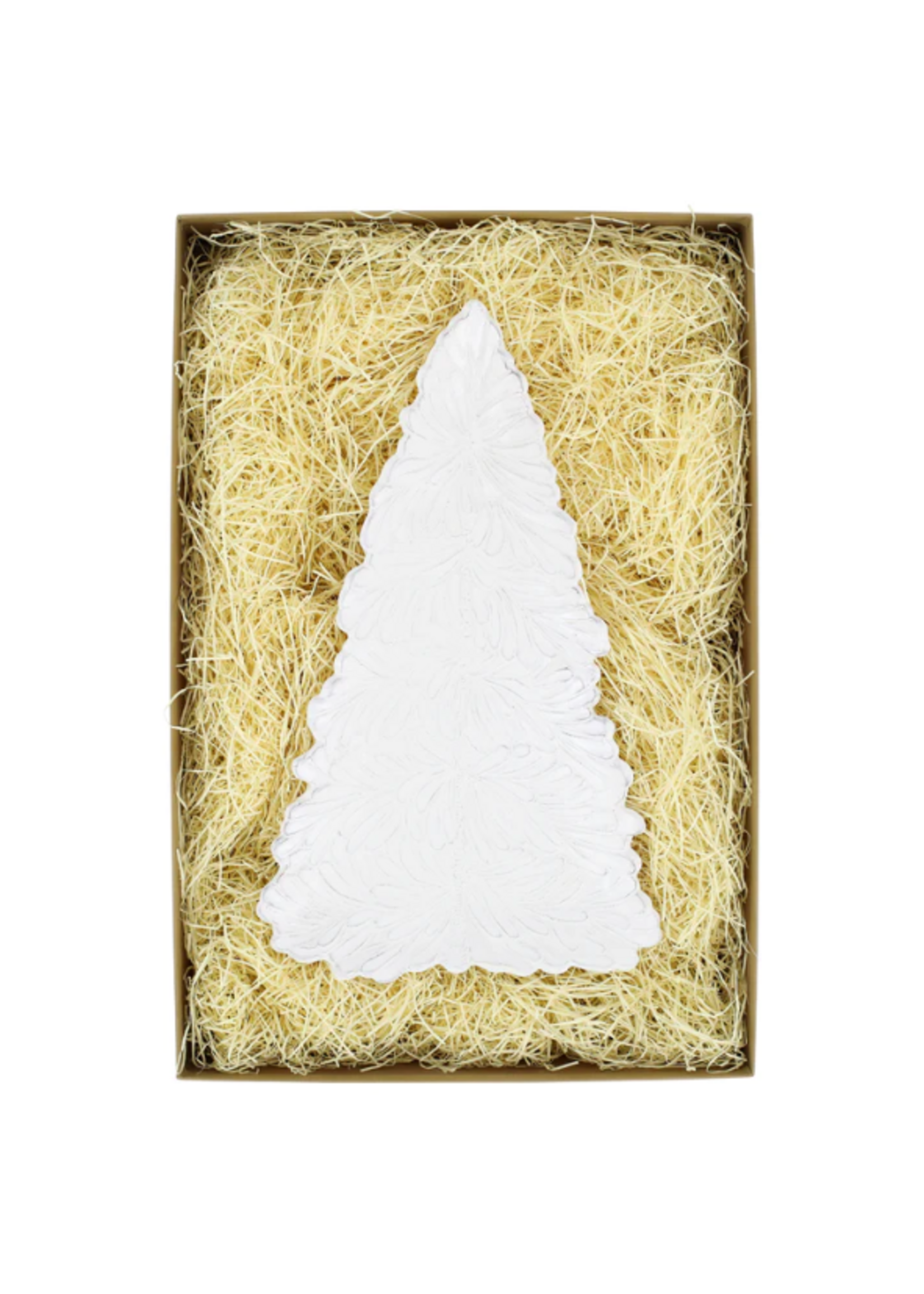 White Figural Tree Platter