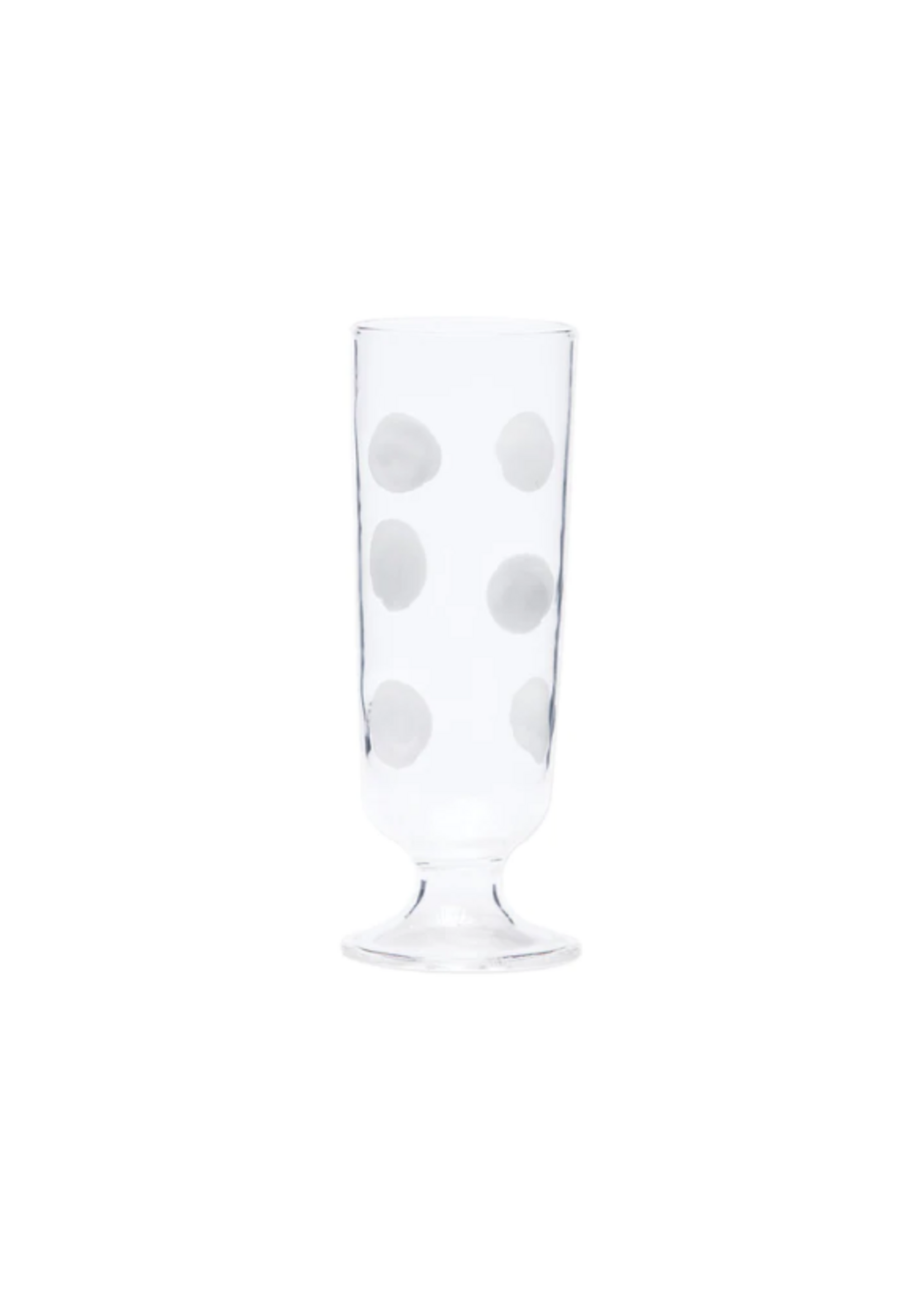 Drop White Champagne Glass