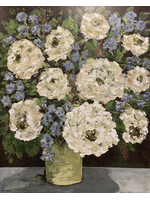 Flowers in Green Vase