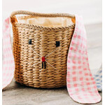Pink Gingham Bunny Easter Basket