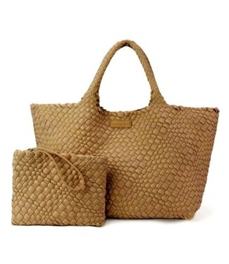 Parker and Hyde Camel Oversized Woven Bag