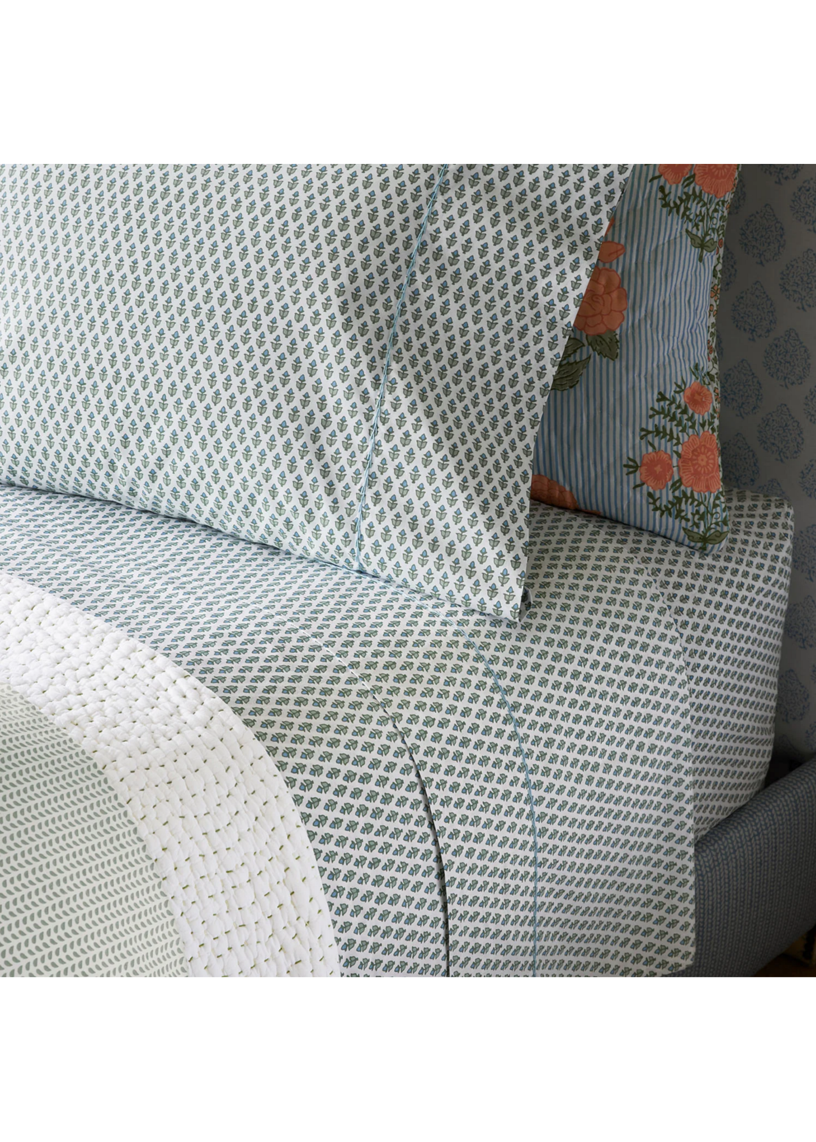 John Robshaw Cala Sage Fitted  Sheet