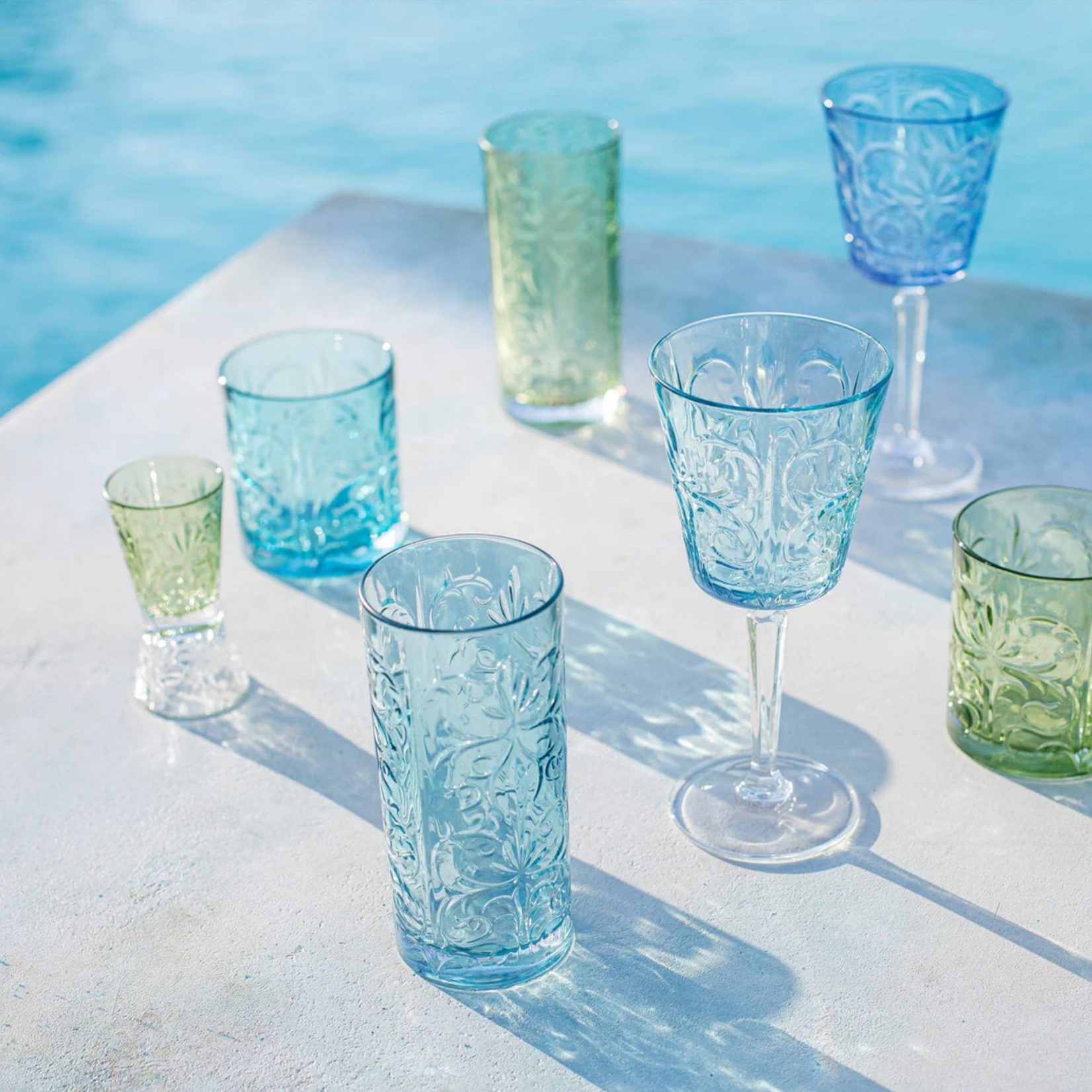 Barocco Light Blue Liquor Glass