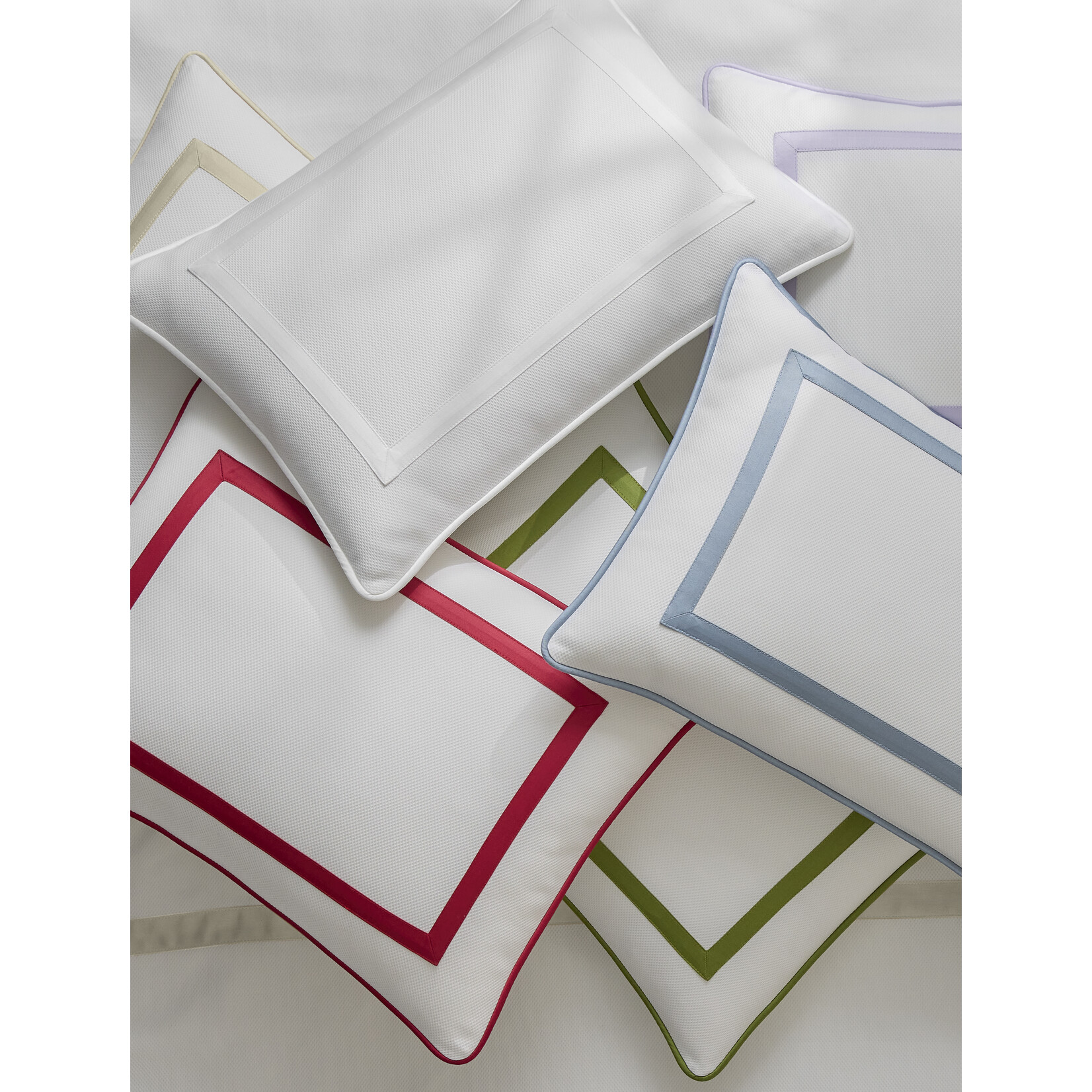 Matouk Matouk Louise Pique Euro Sham Hazy Blue