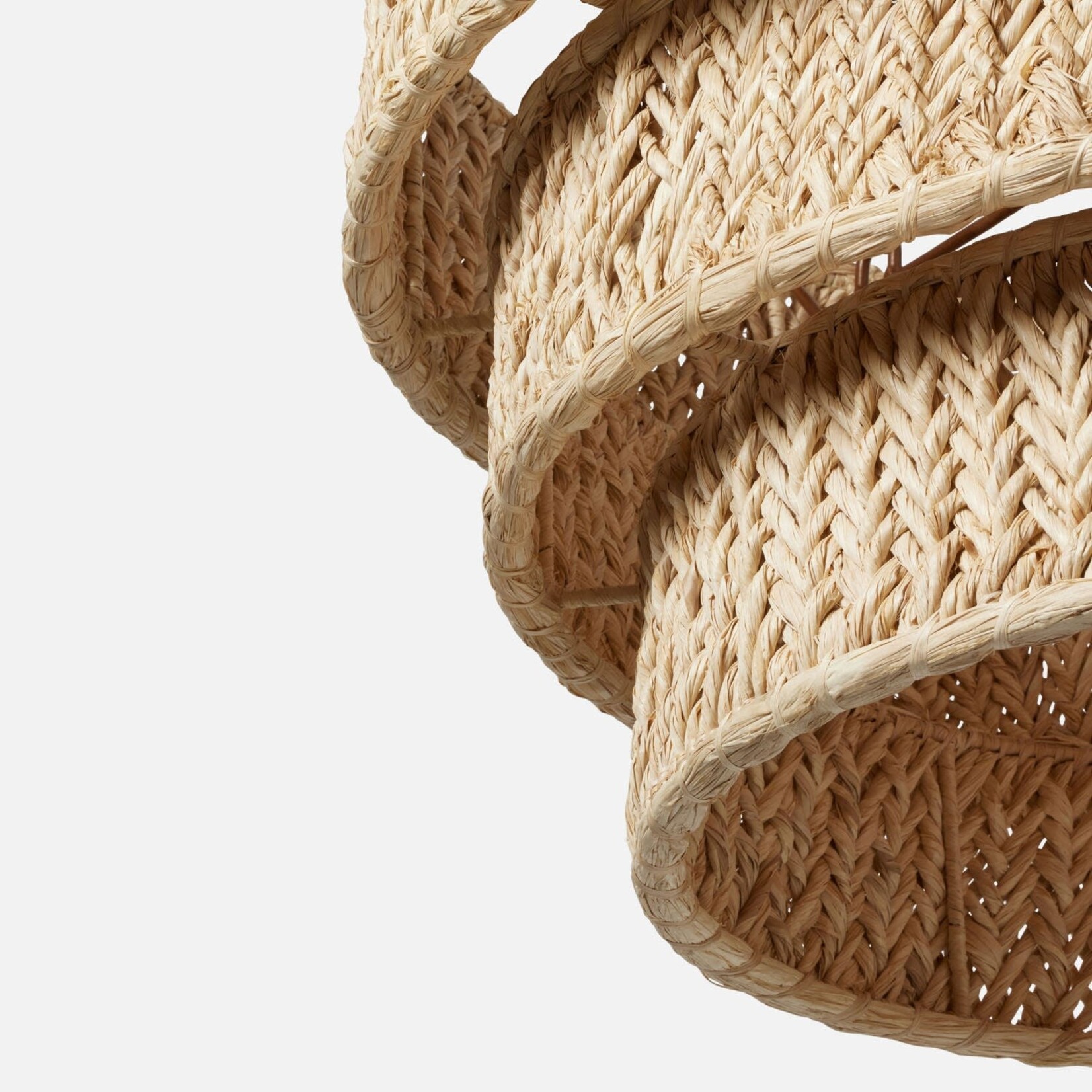 Natural Raffia Chandelier