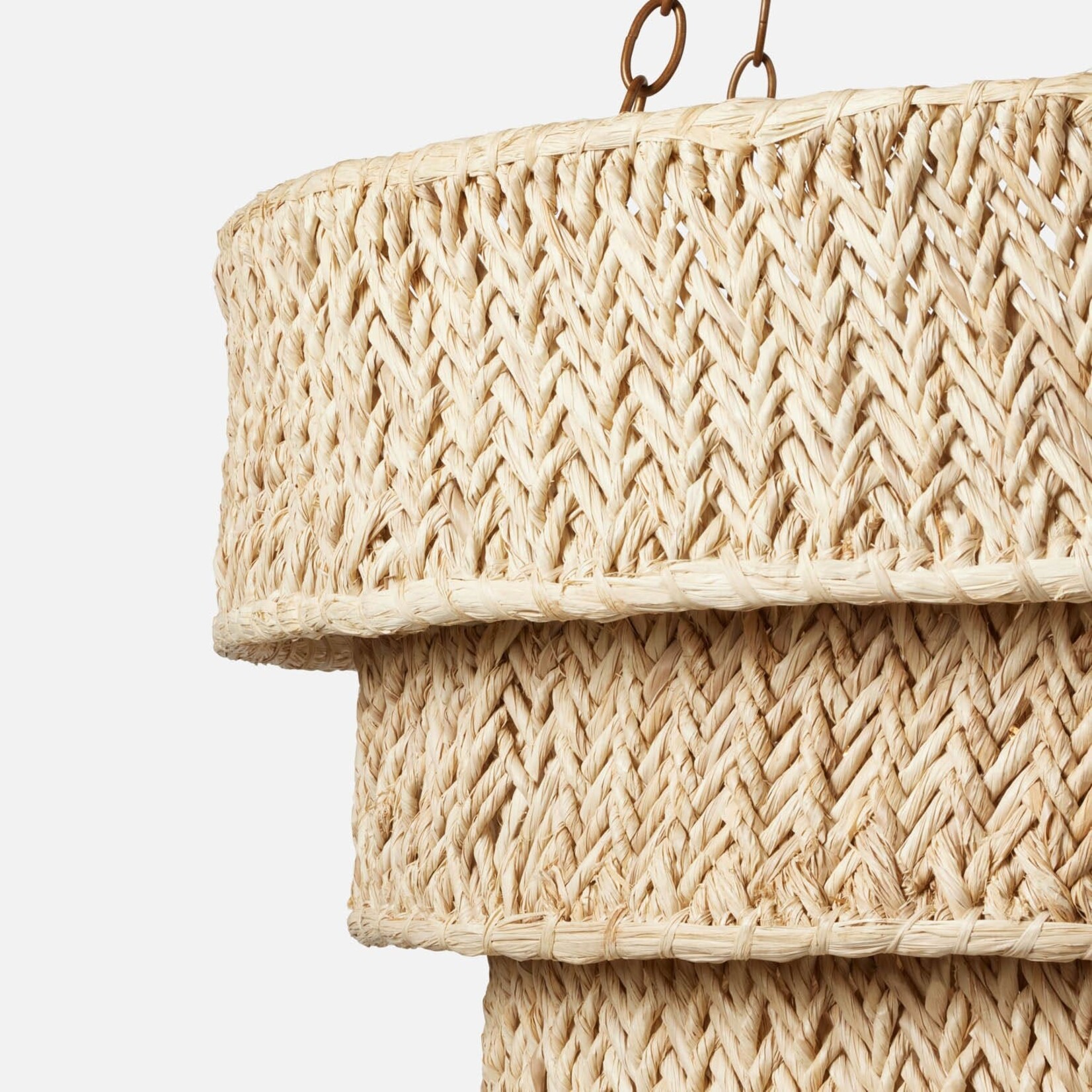 Natural Raffia Chandelier