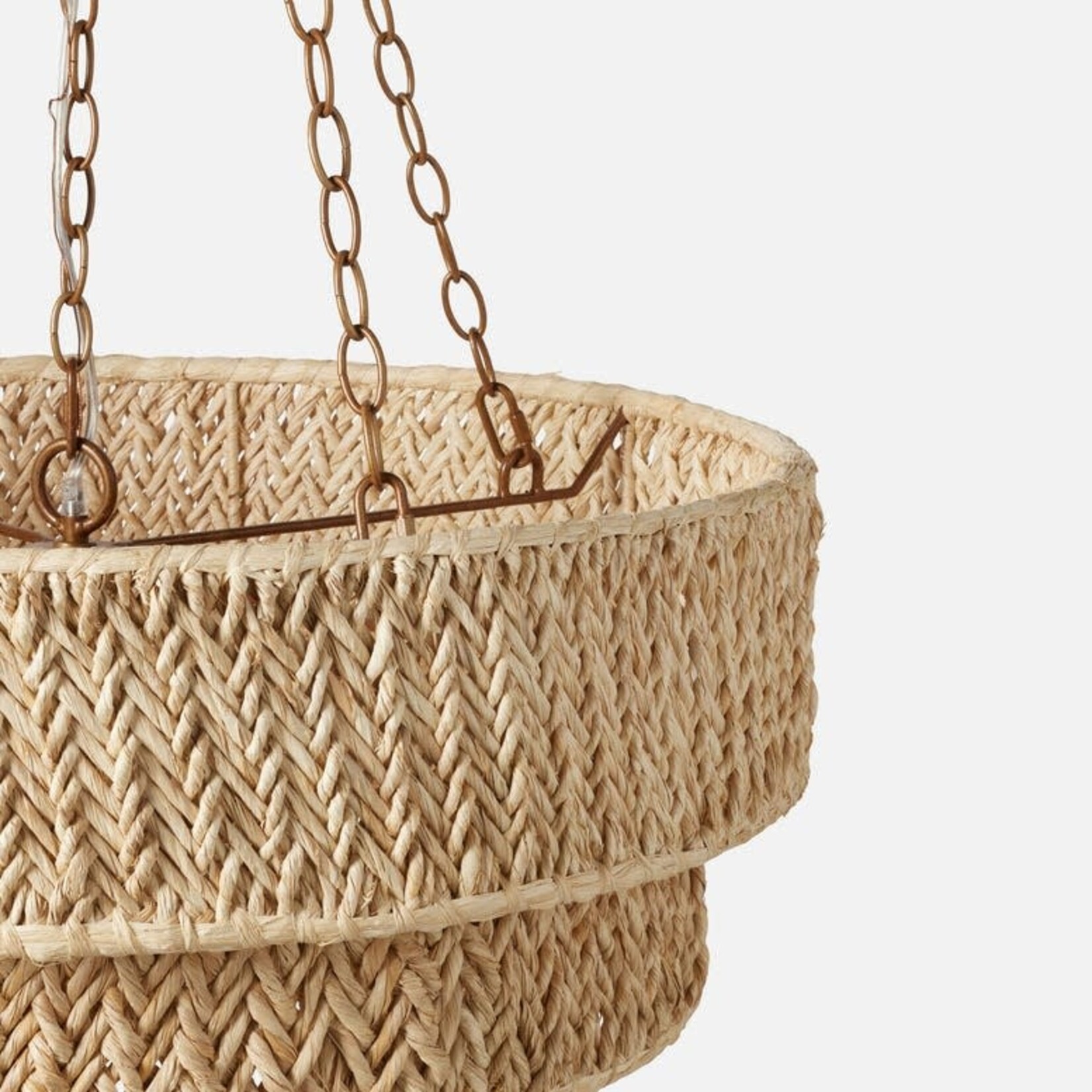 Natural Raffia Chandelier