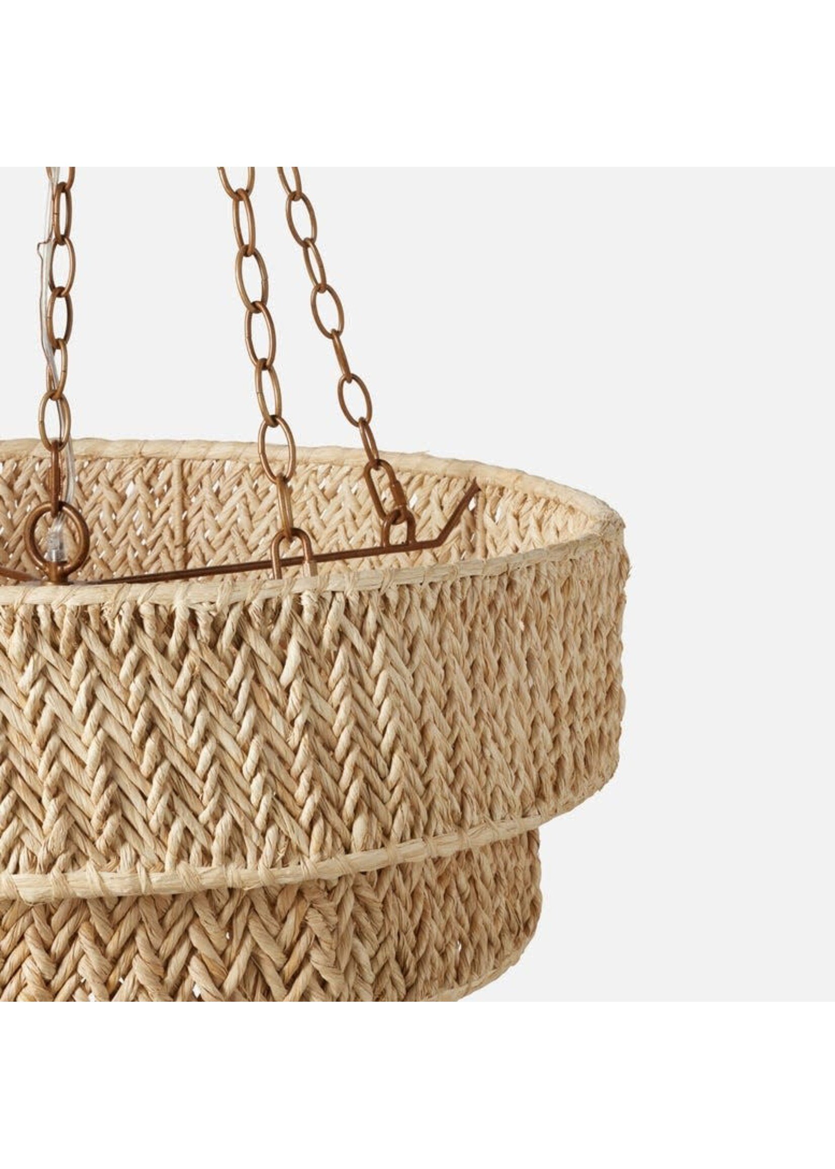 Natural Raffia Chandelier