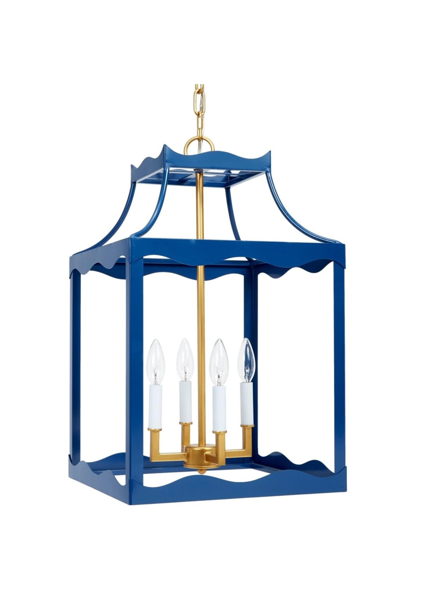 Old World Design Navy Lantern
