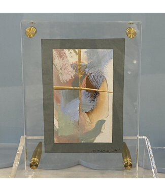 Mary Sams Abstract Cross in  Acrylic Frame 6 x 8