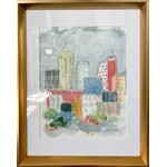 Gold Framed Cityscape I
