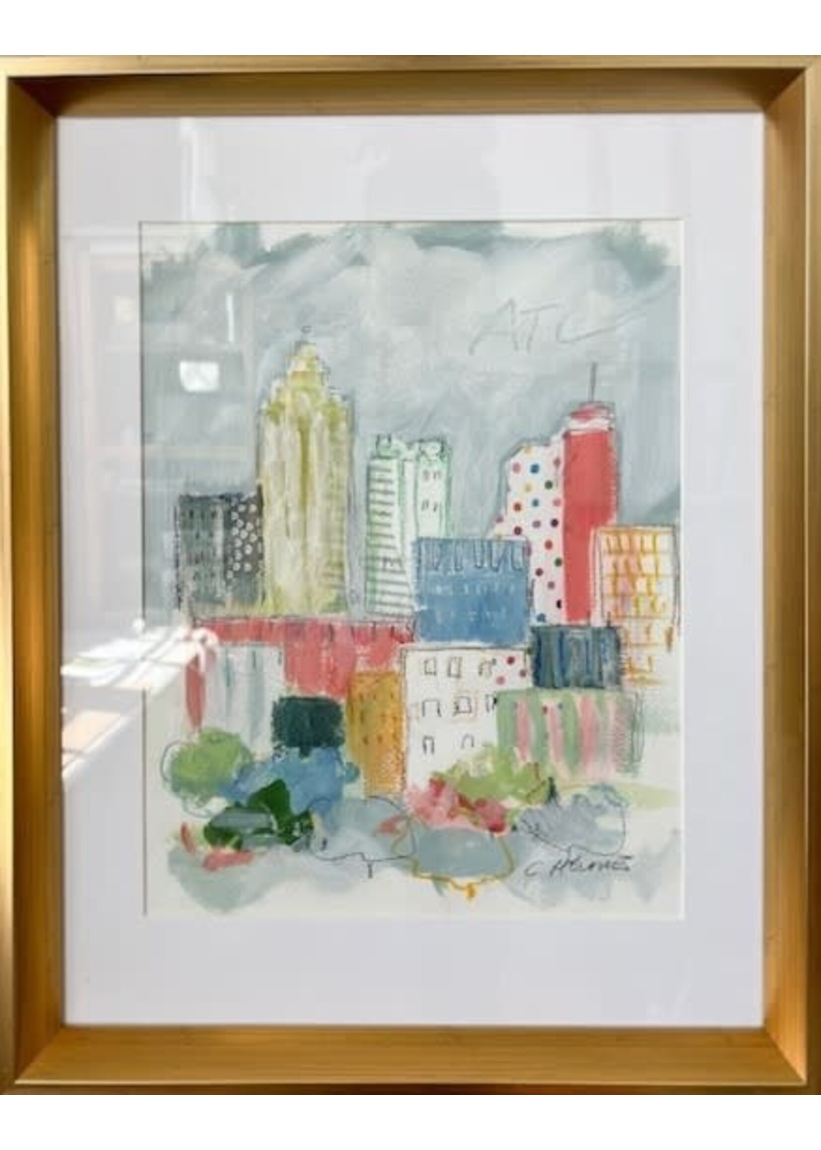 Gold Framed Cityscape I