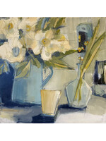 Blue Pitcher with Flowers