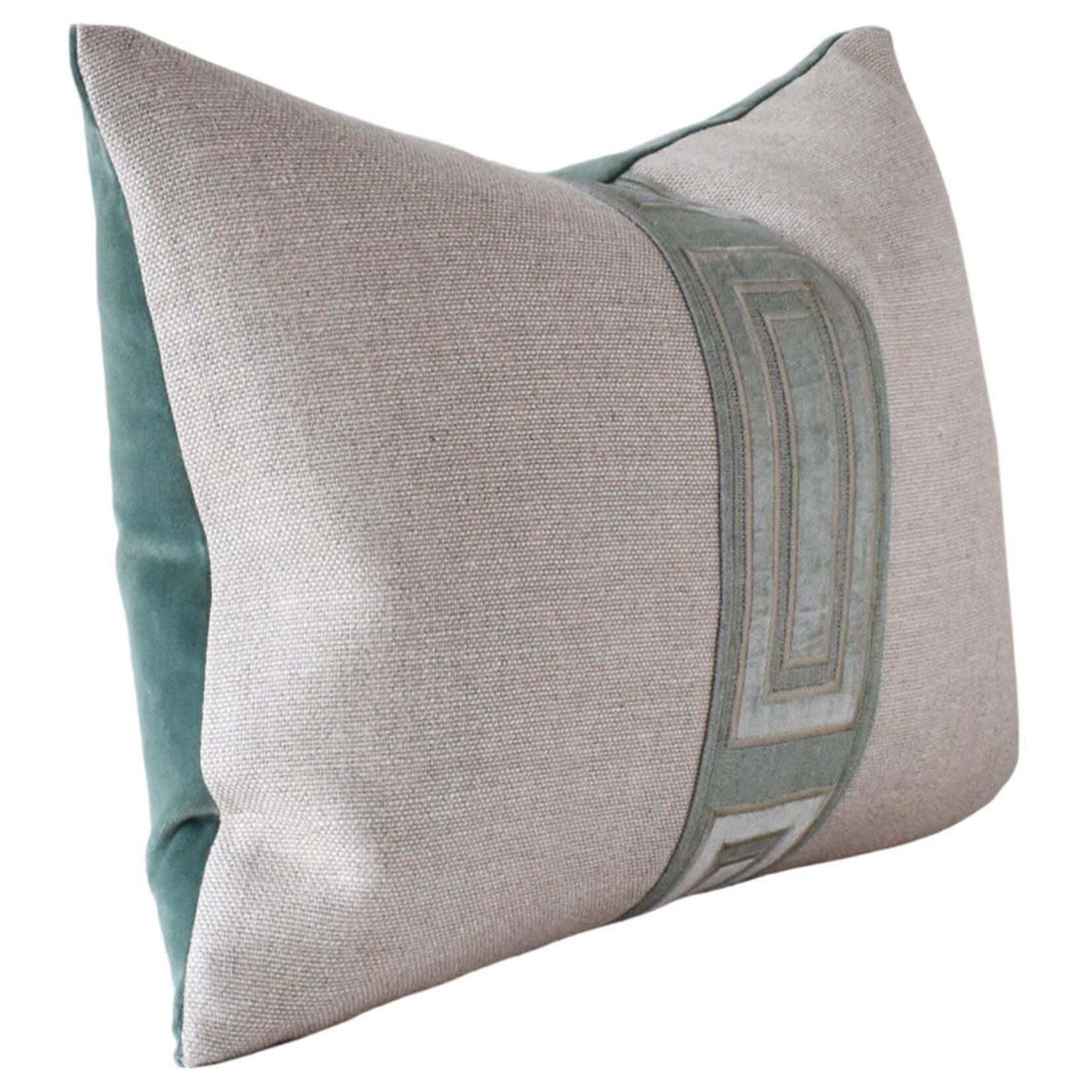 Giorgio Linen Ingot Tape Pillow - Rain
