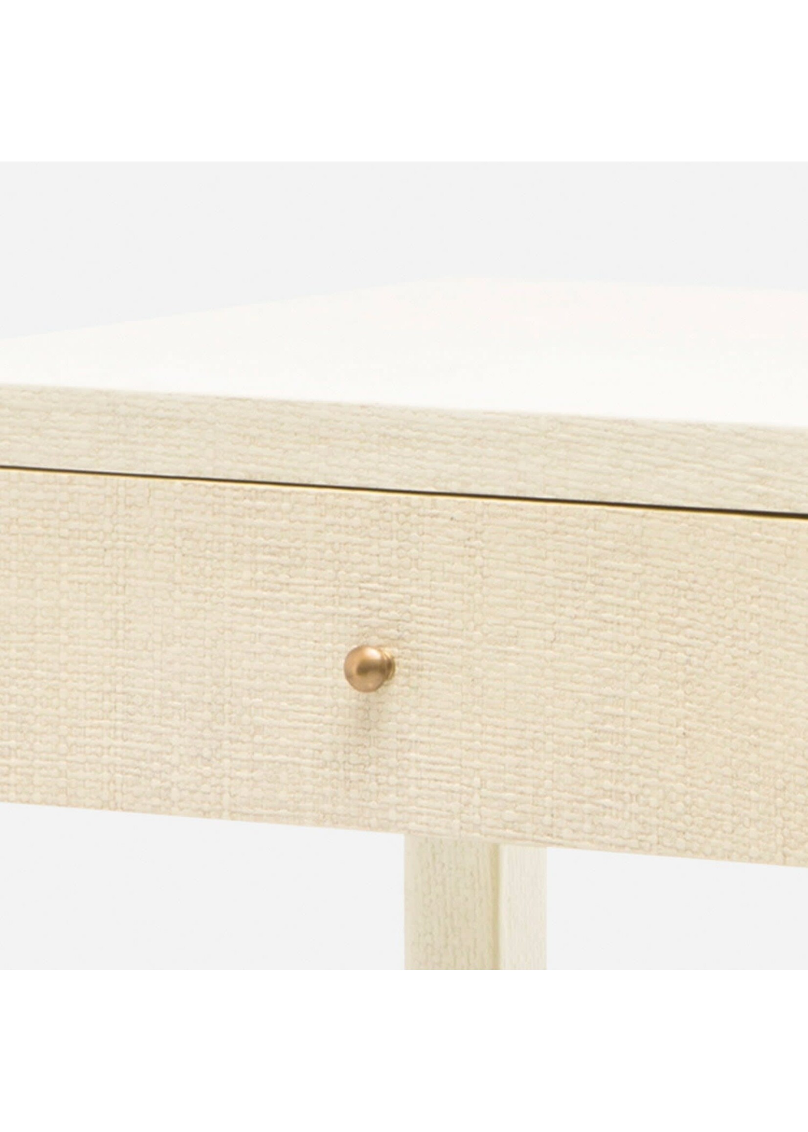 Off White Linen Wrapped Nightstand