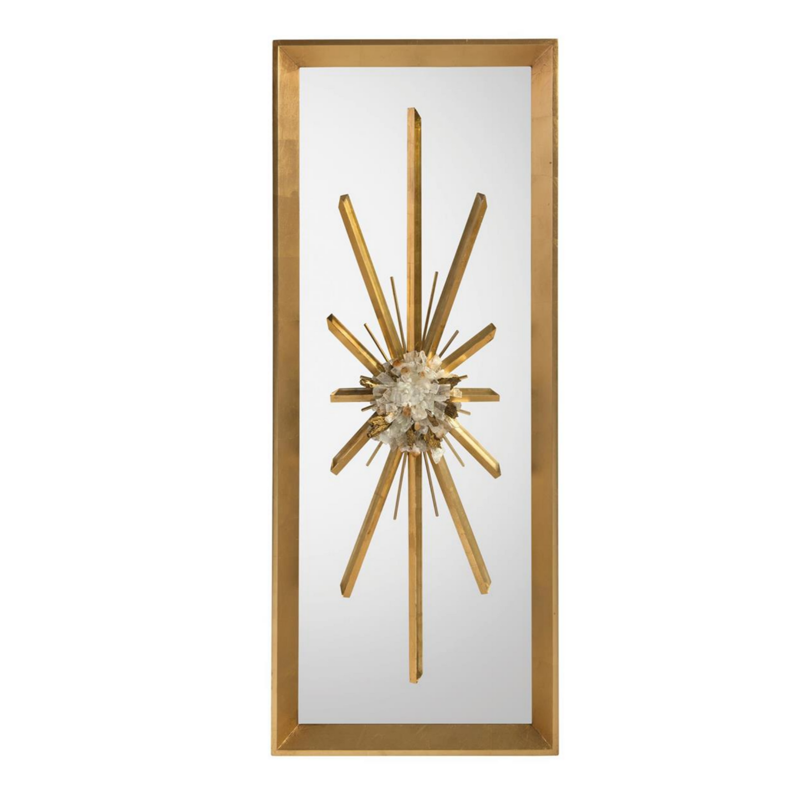 Golden Crystal Burst Mirror