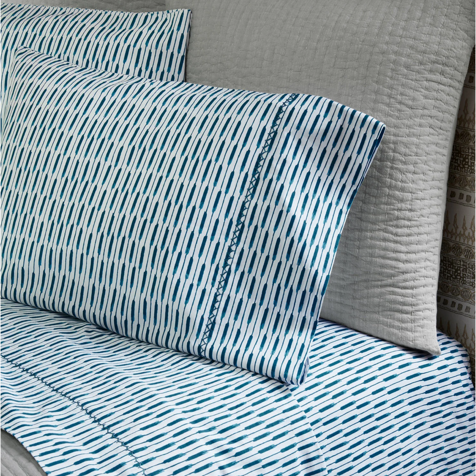 John Robshaw John Robshaw Gopan Peacock Sheet Set Full/Queen