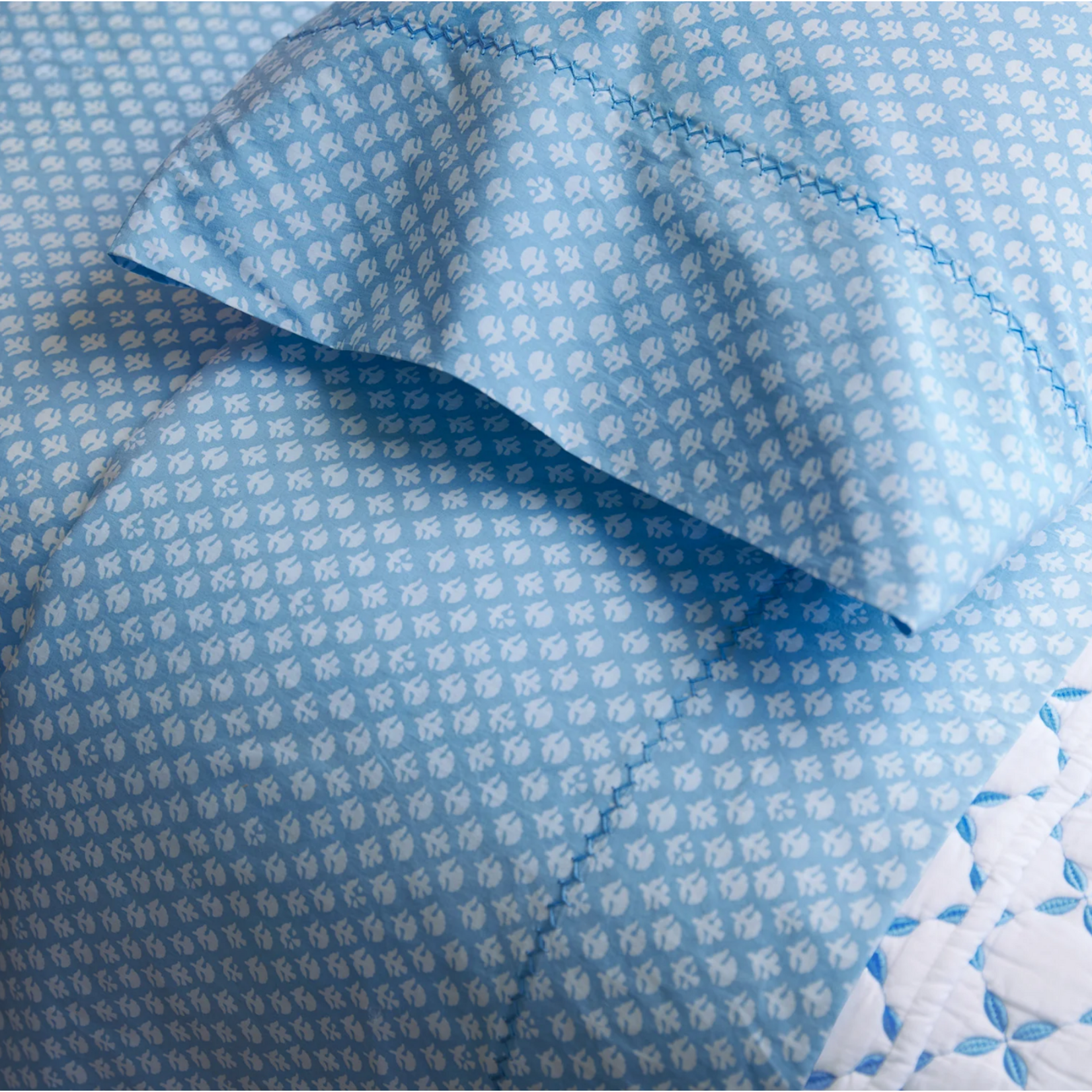 John Robshaw John Robshaw Bindi Light Indigo Organic Sheet Set Full/Queen