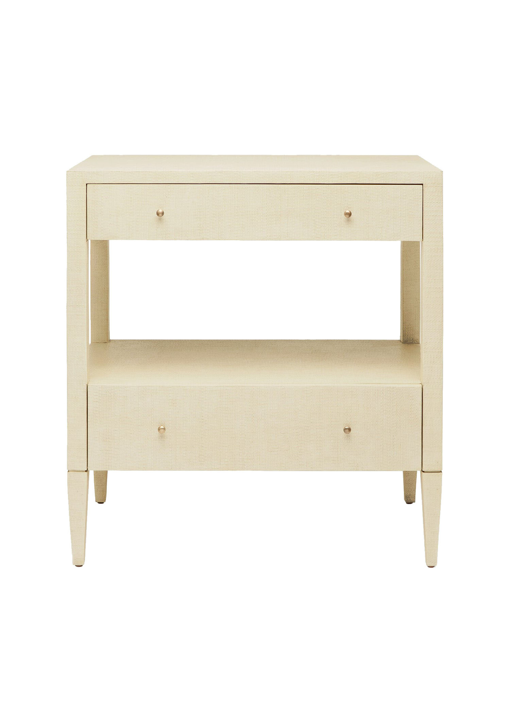 Off White Linen Wrapped Nightstand