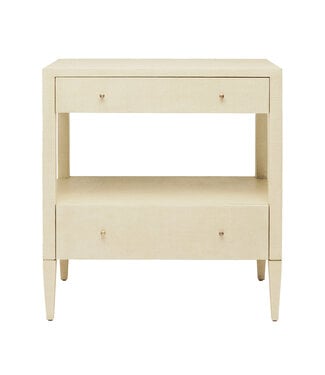 Made Goods Off White Linen Wrapped Nightstand