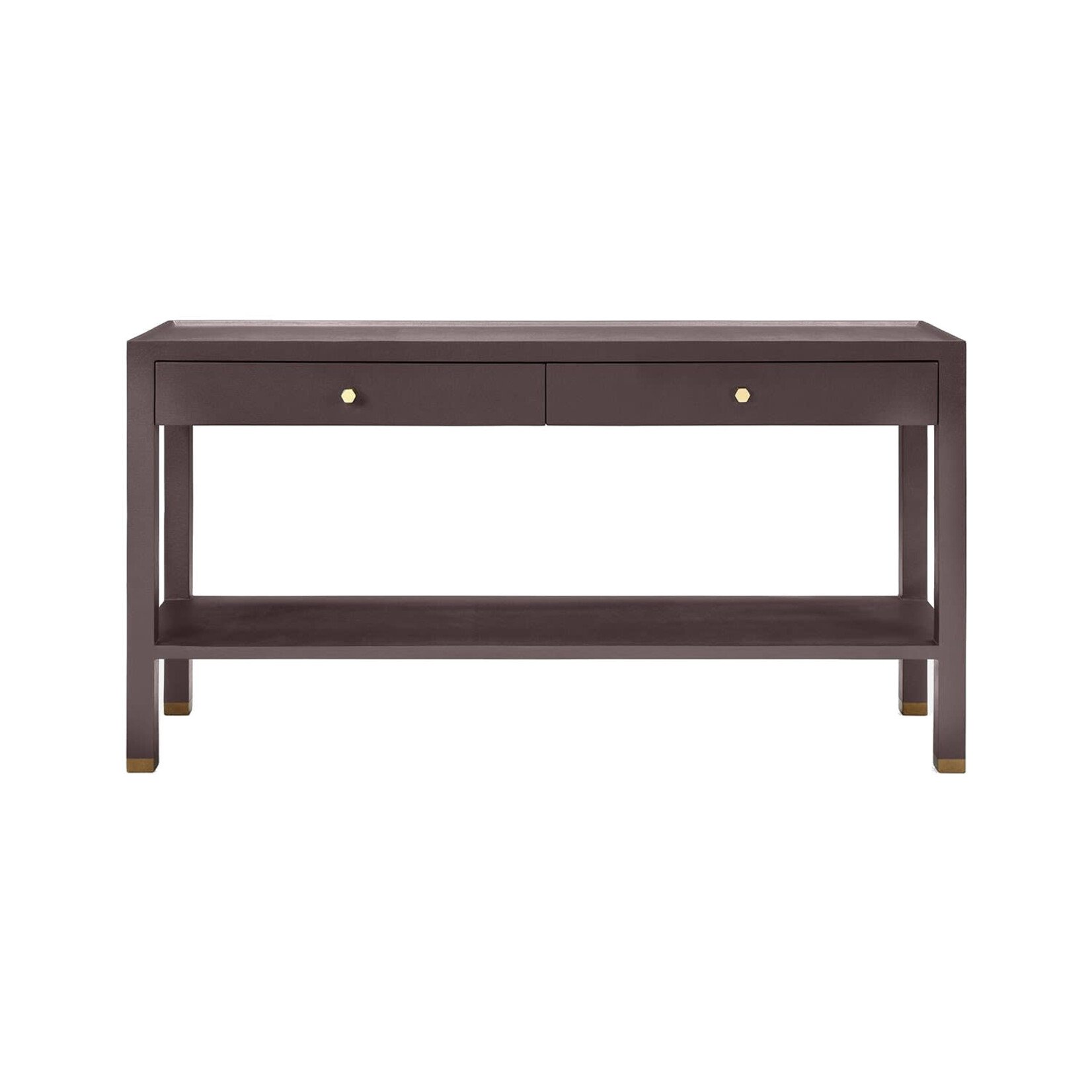 Aubergine Faux Belgain Linen Console