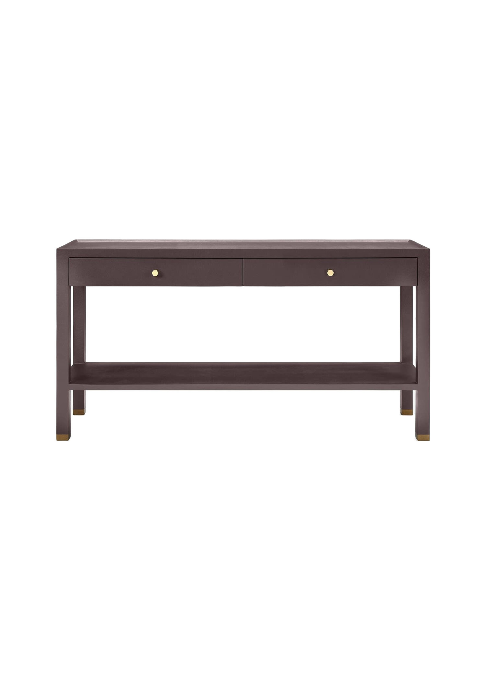 Aubergine Faux Belgain Linen Console