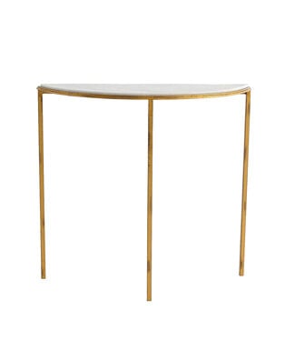 Global Views Marble Top Demilune Console