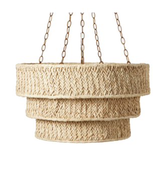 Made Goods Natural Raffia Chandelier