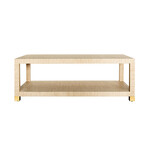 Worlds Away Natural Grasscloth Coffee Table